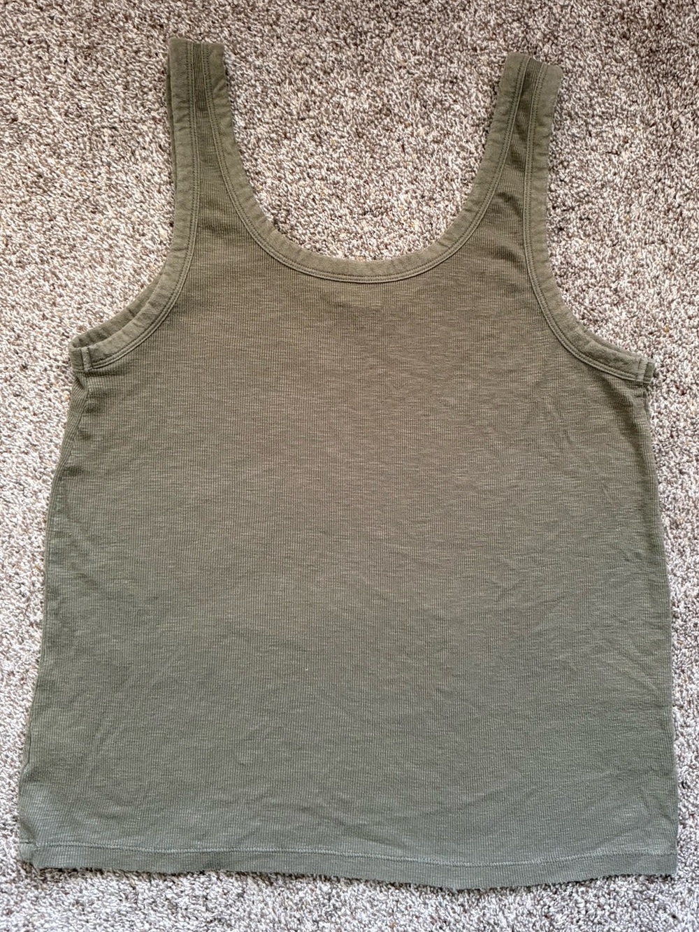 Universal Thread Olive Ribbed Scoop Neck Tank - Picture 3 of 3